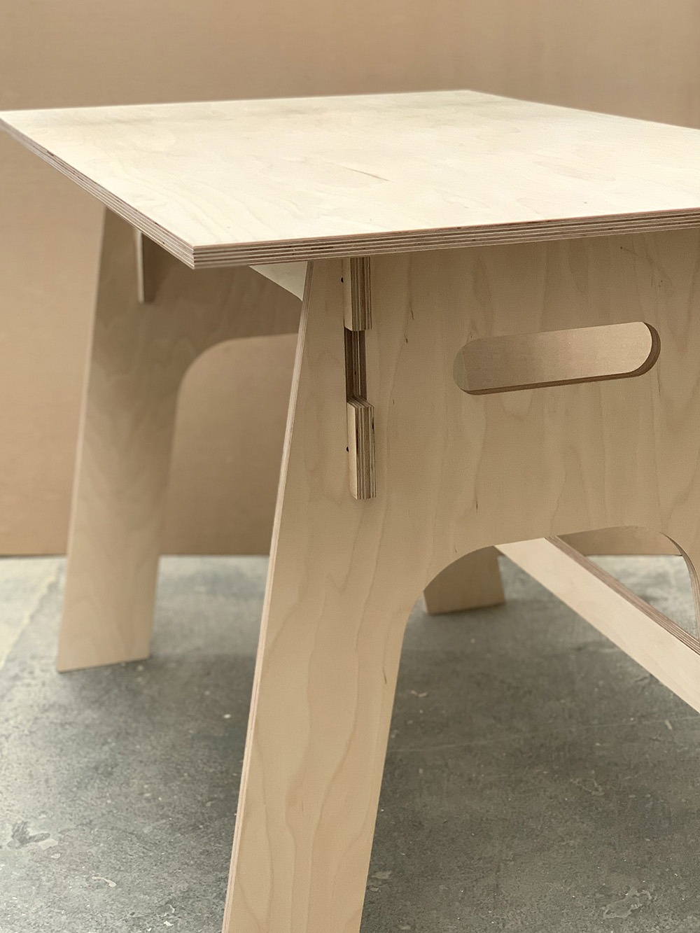 Birch Plywood Slot Together Desk - Image 2