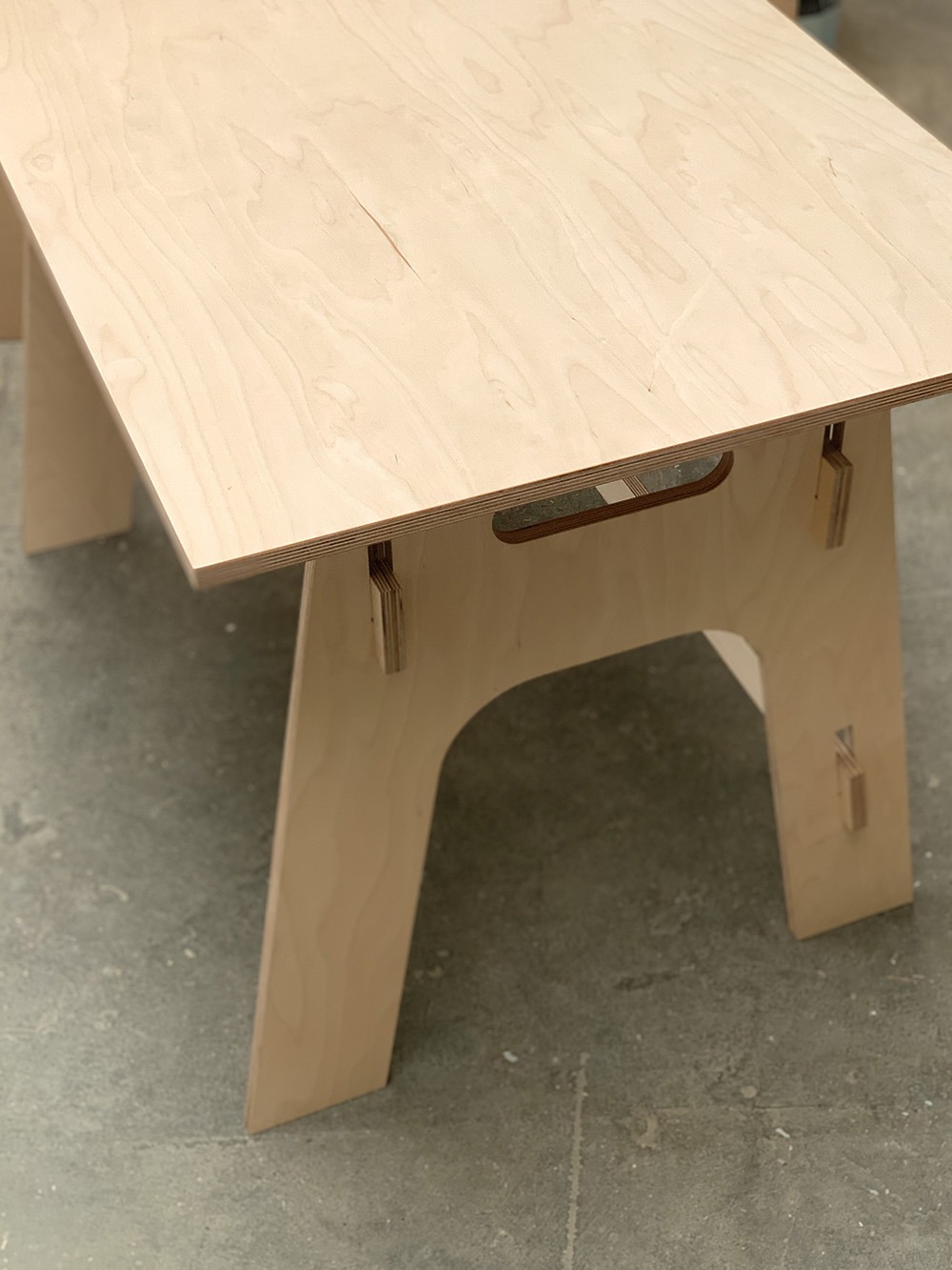 Birch Plywood Slot Together Desk - Image 3