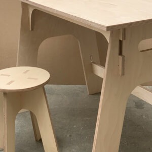 Birch Plywood Slot Together Desk